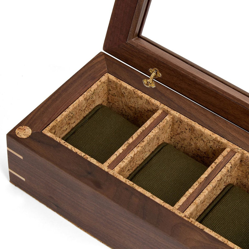 Wolf Analog Shift Flatiron II 5-Piece Watch Box