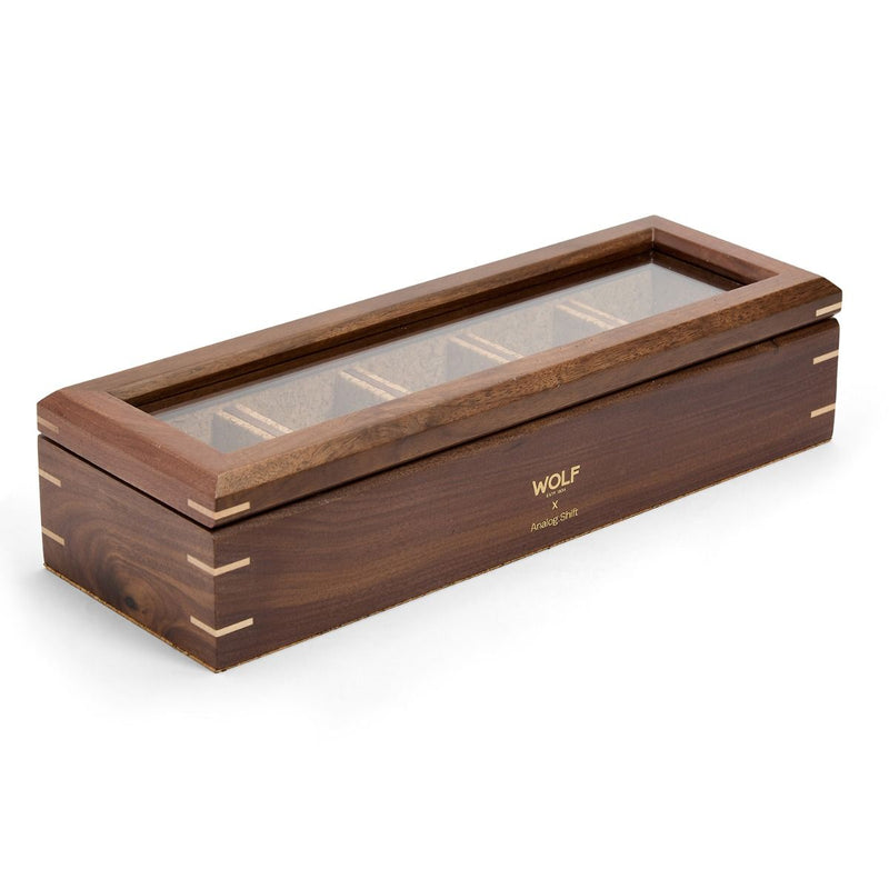 Wolf Analog Shift Flatiron II 5-Piece Watch Box